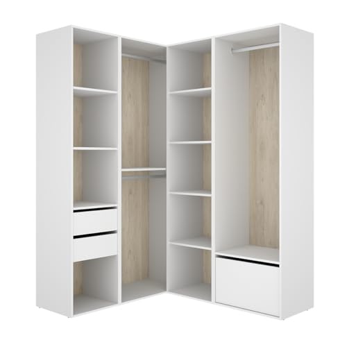 DEKIT Grupo RIMOBEL-Conjunto Armario-VESTIDOR Rincon con Trasera Reversible