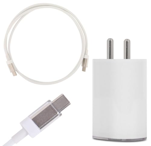 Image of Original 45W PPS Type C Adapter With Cable Type C (100 Cm) For 2A Plus /Phon 2A /Phon 2 /CMF, 3A Charger 1 /Buds /Ear Stick, 45 W USB C Charging Adaptor, 45Watt Charge Smartphone, White (DEC160)