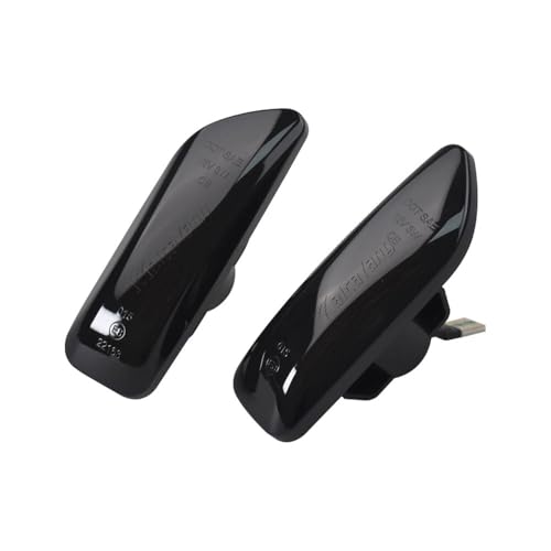 Malcayang LED Dynamique Marqueur latéral Clignotant séquentiel Boîtier noir LED source lumineuse jaune ambré Super brillant Compatible avec Compatible avec Volvo S60 MK1 2001-2009, Volvo S80