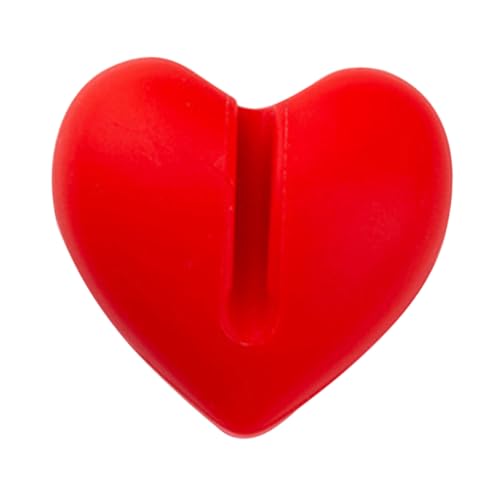 LOORGVEL Clip para Termómetro de Silicona Roja Soporte Seguro para de Temperatura Ollas Accesorio Resistente para Cocina y Freidora Diseño Atractivo y Fácil de Usar