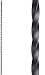 Satin Black 16.1.21 Long Twist Iron Baluster for Staircase Remodel, Box of 5