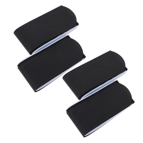 Happyyami 4pcs Ski Strap and Pole Carrier for Skis Black Nylon Fastener for Regular Large