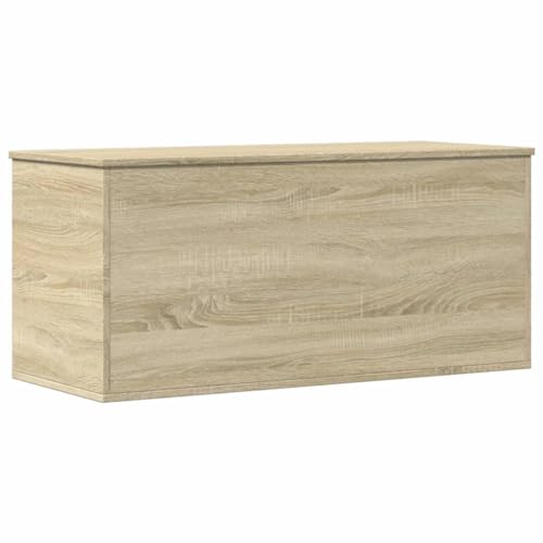 vidaXL Caja de almacenaje Madera ingeniería Roble Sonoma 100x42x46 cm