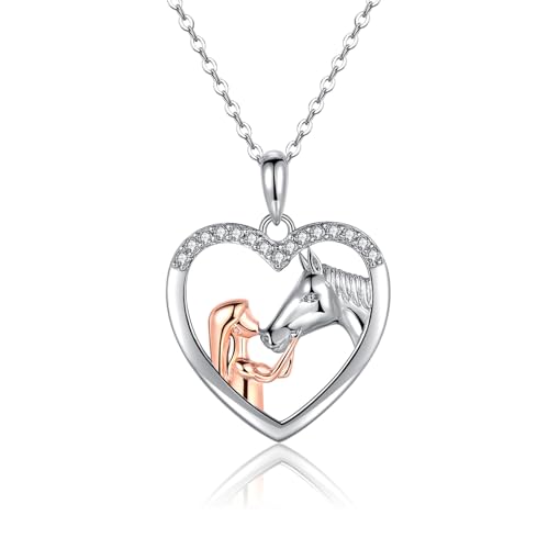 Regalos de caballo para niñas originales collar de joyería ideal Navidad y cumpleaños