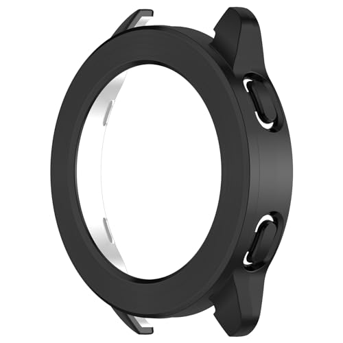 Funda protectora compatible con Xiaomi Watch S3 bisel funda protectora de repuesto bisel de reloj redondo carcasa antiarañazos (negro)