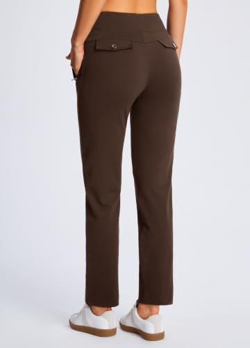 Libin Women's Fleece Lined Pants 31" Stretch Thermal Pants, Brown XL - image 2
