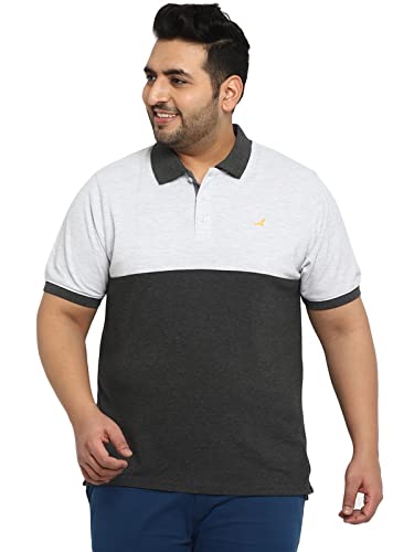 Image of AMERICAN CREW Polo Collar T-Shirt for Plus Size Men