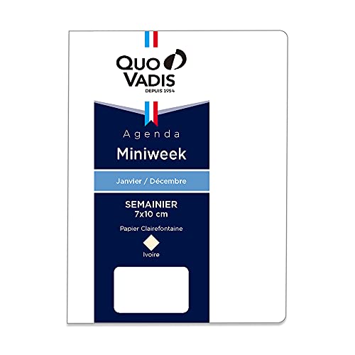クオバディス 【2025年版】 手帳 ダイアリー『ミニウィーク/レフィル』(週間セパレート・1月始まり・A7変型 7×10cm・フランス語版) QUOVADIS qv044rech-pe