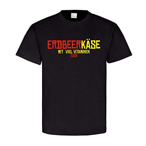 Fromage à la fraise Egs t-shirt noir bio pour humour Nadine The Brain