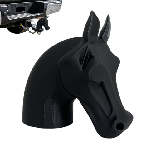 Housse d'attelage de remorque – 6,9 x 14 x 13 cm en forme de tête de cheval 3D amusante | Décoration anti-poussière et antirouille pour têtes de remorque | Housse anti-poussière pour activités de