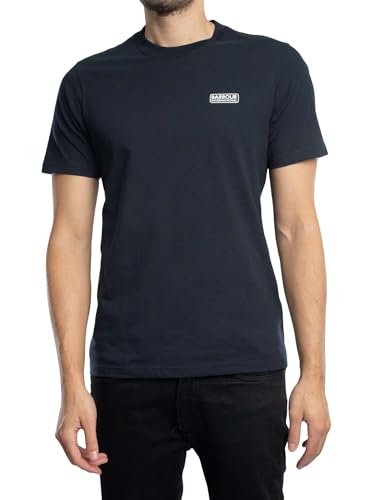 T-shirt Barbour homme demi-manches bleu en coton idéal pour le week-end