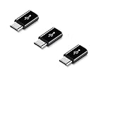 Longitud: 26 mm Eskrum Adaptador Micro USB Hembra a USB Tipo C Macho. Soporte OTG. (Pack 3 Unidades)