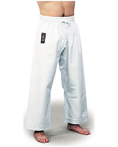 Itaki Pantalone Karate Competition - 65% Poliestere 35% Cotone - Gr. 230 mq. - Colore Bianco (3 (Altezza 160 cm))
