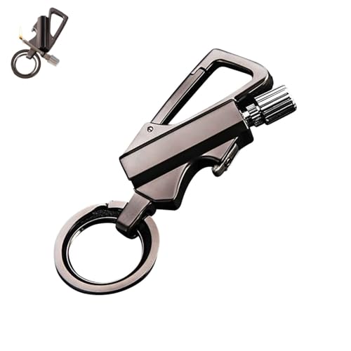 Encendedor reusable impermeable para supervivencia negro miniatura 1