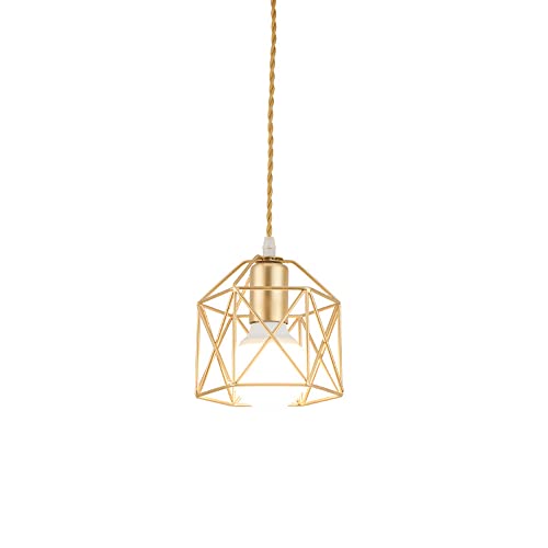 Suspension moderne de style simple lustre E27 installation gold - 2