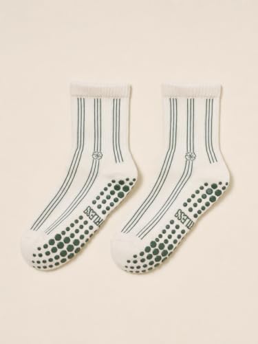 Image of Shapes Studio Half Calf Grip Socks, Cute Fruit Pilates Socks, Ruffle Socks, Non-Slip for Barre Yoga