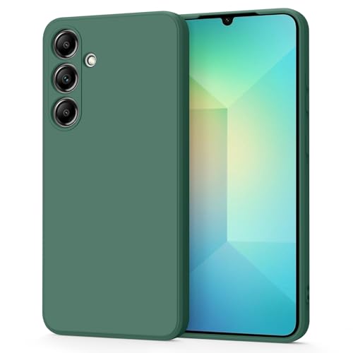 Case for Samsung Galaxy S25 Phone Case Camera Protection Ultra Slim Cover for Samsung Galaxy S25 Anti-Scratch Shockproof Bumper Cover (Deep green)