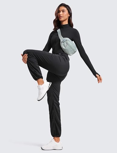 CRZ YOGA Lightweight Straight Leg Workout Pants for Women 28"/30" Casual Ruched Work Gym Athletic Joggers with Pockets3