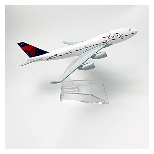 Modèle d'avion en métal Boeing B747 miniature Planetoy Delta Airlines 16 cm