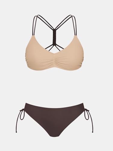 Image of CUPSHE Women's 2 Piece Bikini Set Back Braided Straps with Reversible Bottom