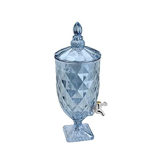 Suqueira de Cristal Ecológico Azul Metalizado Diamond 5L - Lyor