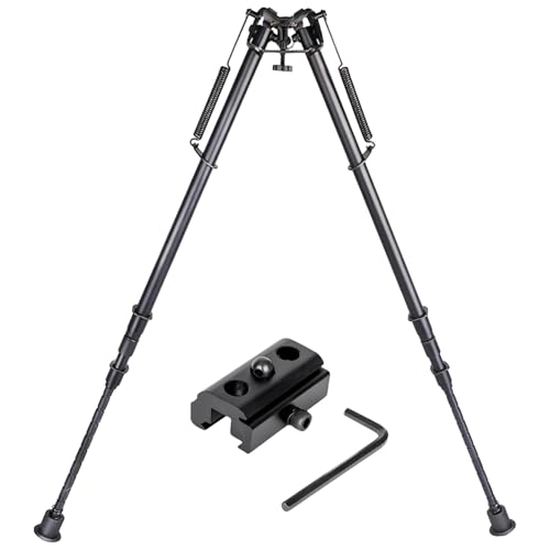 Trípode bípode de 27 pulgadas, metal, adaptador de 3 agujeros, para fotografía, color negro