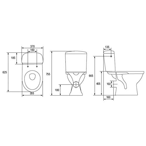 VBChome WC Komplettset aus Keramik mit Spülkasten | Wandhängendes Tiefspül-WC mit waagerechtem Abgang & WC-Sitz aus Kunststoff | Hygienisch, pflegeleicht & modern – Bild 5