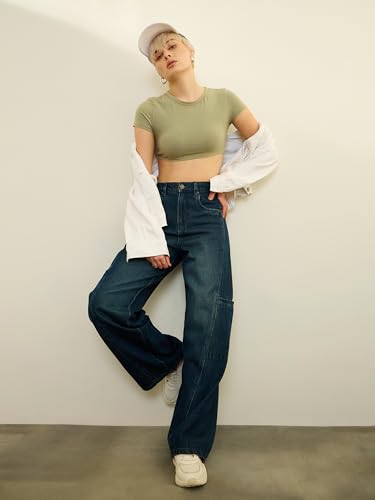 Image of SASSAFRAS Women Wide Leg Jeans