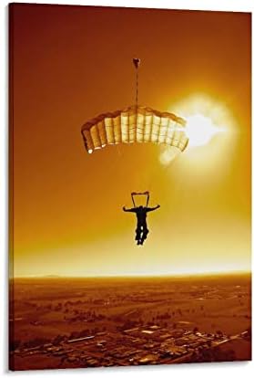 Sport Poster Skydiving Sunset Classic Poster Room Decor Canvas Art Poster and Wall Art Picture Print Modern Family Bedroom Decor Posters 24x36inch(60x90cm)