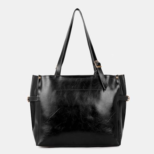 Image of Carrylux Women's Soft PU Tote Bag | Large Single Compartment Shoulder Handbag with Adjustable Strap | Office, College & Casual
