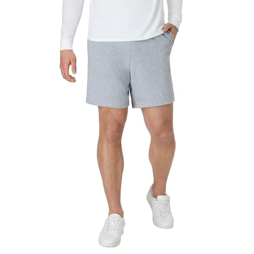 Hanes Mens Jersey Cotton With Pocket Workout-and-training-shorts, Light Steel, Medium US