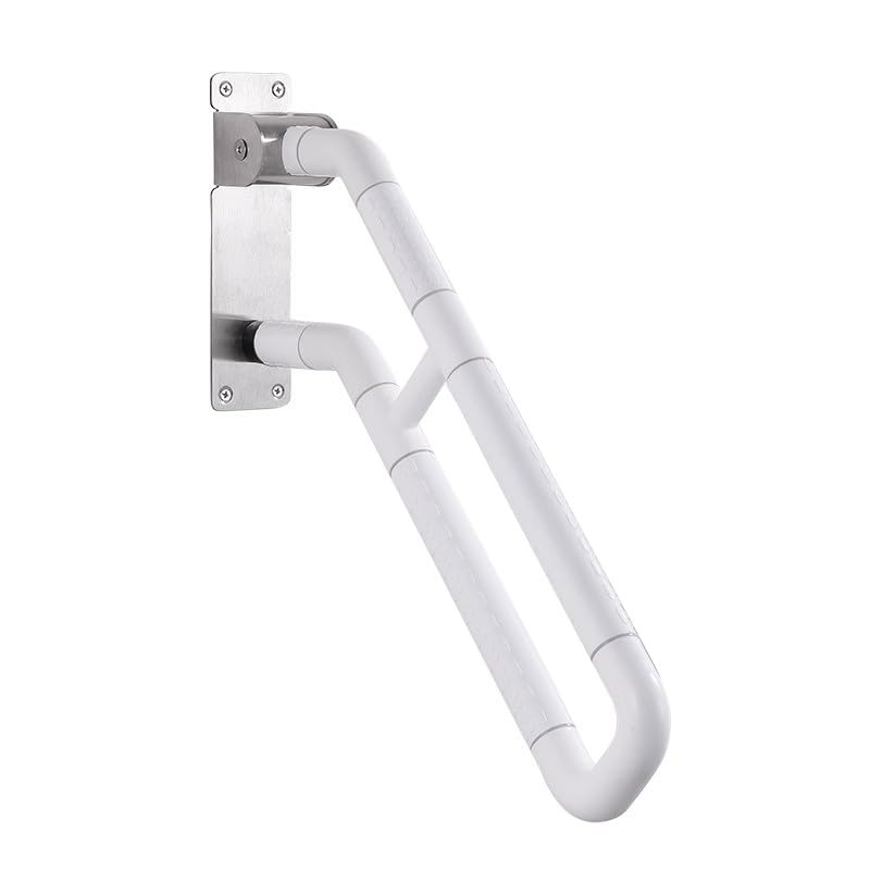 Wandstützgriff Klappbar,WC Safe Haltegriff,Handlauf Geländer für Toilette,Außentreppen,Veranden,Haltegriff Toilette Klappbar, für Behinderte,Senioren(Size:65cm)