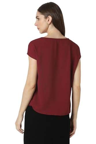 Image of Van Heusen Women's Polyester Regular Fit V-Neck Formal Top