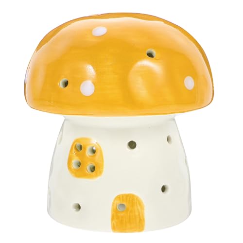 Lámpara de Mesa de Noche Cerámica Amarilla de 4.13 pulg miniatura 1