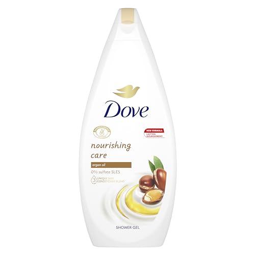 Dove Gel de Ducha Nutritivo de aceite de argán con una mezcla de 3 hidratantes para una piel suave e hidratada 720ml
