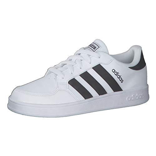 Adidas Breaknet K, Scarpe da Tennis Unisex - Adulto, Bianco/Nucleo Nero/Bianco, 37 1/3 EU