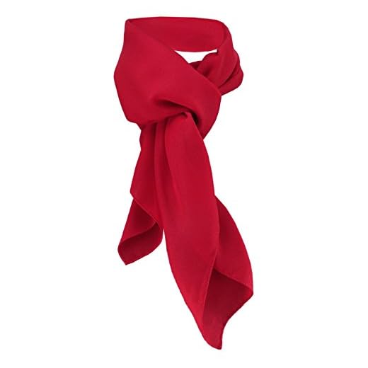 TigerTie dames Chiffon foulard rouge unicolor taille 90 cm x 90 cm - écharpe