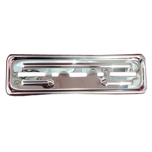 Image of Metal Number Plate Frame(Set of 2 Front & Rear) Bike Number Plate (Iron 30 cm x 1 cm) for All Bike (Chrom)