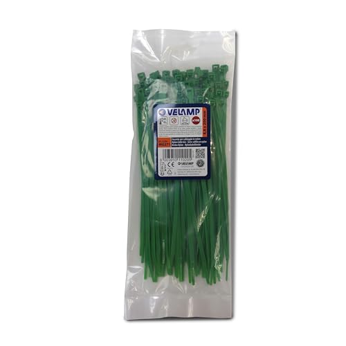 Serre-câbles verts en nylon 4,8 x 200-100 pièces
