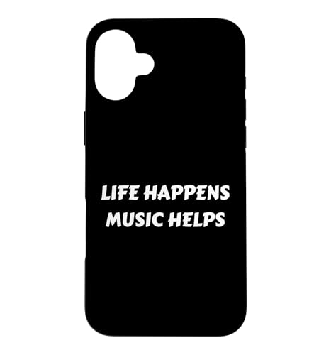 Life Happens Music�͉��y���D�Ƃ�t�@���̂��߂ɖ𗧂��܂� �X�}�z�P�[�X iPhone 16 Plus �p