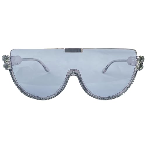 Image of Oversized Sunglasses Women Men Luxury Big Frame Mask Glasses Goggle Flat Top Clear Eye Protection Glasses Shade UV400