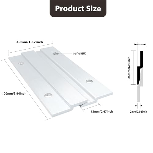 Image of French Cleat Picture Hanger, Aluminum Z Hanger Interlocking Wall Mounting Bracket Hardware Kit Z Clips for Hanging Wall Painting, Mirrors, Panels, Artwork, Cabinet, Whiteboard (4inch-30Pairs)