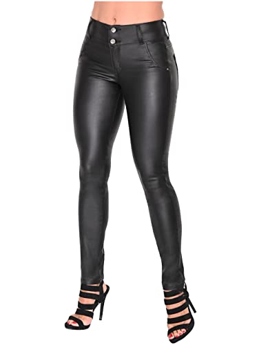 L.O.W.L.A SHAPEWEAR Butt Lifting Faux Leather Pants | Pantalones Colombianos Levanta Cola | Black Pleather Jeans2