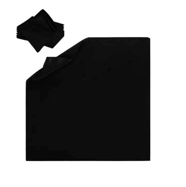 Servilletas de satén de alta calidad, pack de 12 elegantes piezas de 50x50 cm