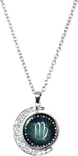 DEQIYIJI Birthday Gifts For Women Men Zodiac Sign Moon Pendant Necklace Jewelry Astrology 12 Constellation Horoscope Stuff2