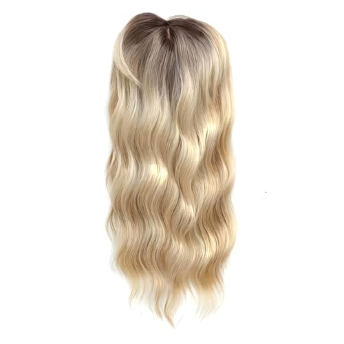 SIUNY Hair Toppers Synthetic Hairpieces 22Inch - For Women with Thinning Hair Ladies Wiglets 6.5’’x6.5’’ (Blonde)