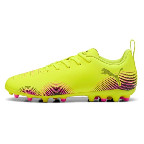 PUMA Future 8 Play MG JR, Yellow Alert Black-Sun Struck
