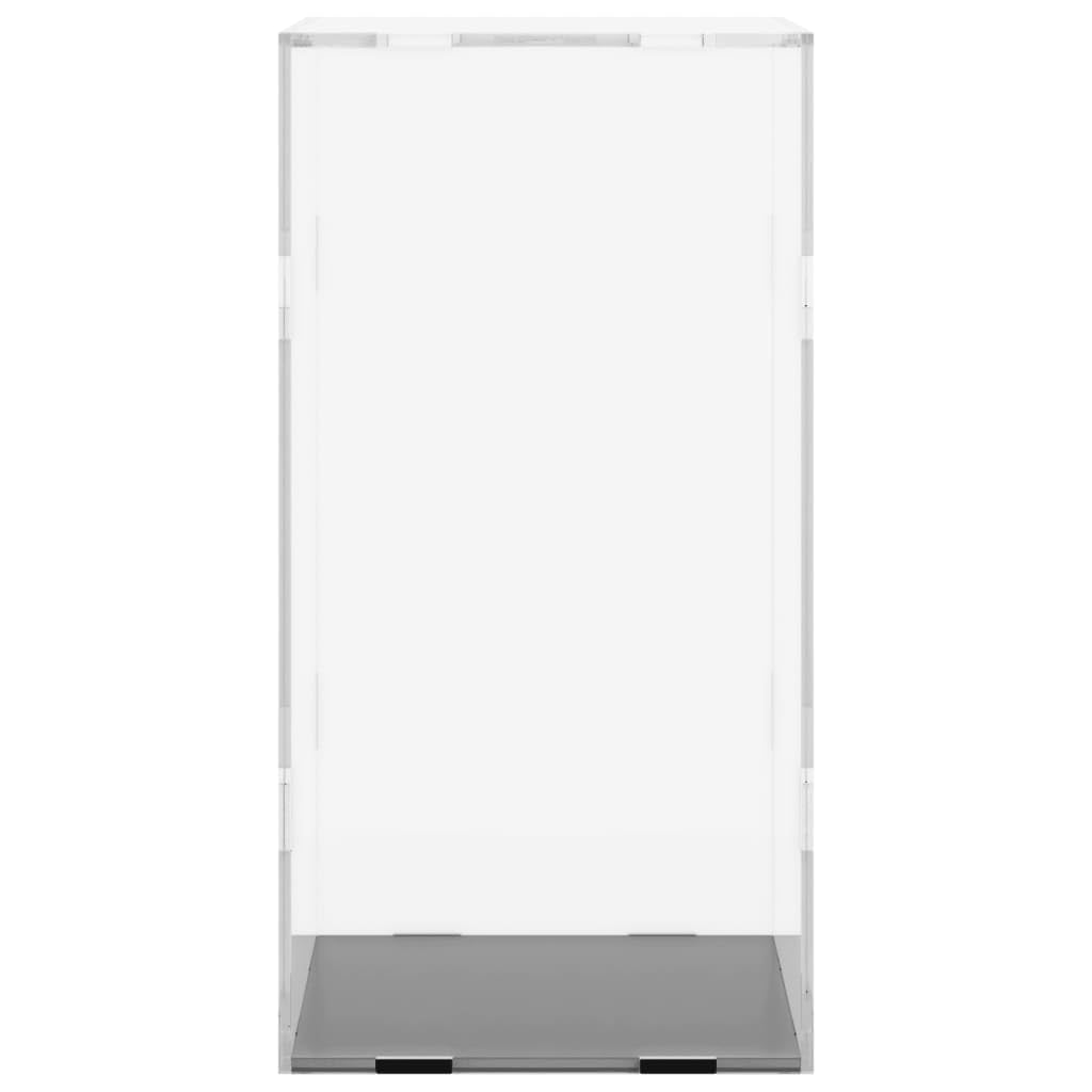 Vitrina acrílica de 22 x 18 x 35 cm, caja transparente para coleccionables, caja de protección contra el polvo para figuras y modelos, fácil montaje sin herramientas