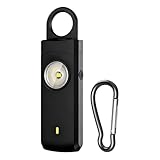 Allarme personale per le donne | Dispositivo di sicurezza ricaricabile di tipo C con super rumorosa da 130 dB | Portachiavi di allarme di emergenza con di sicurezza portatili con luce