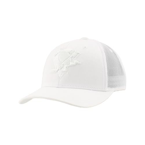 Pittsburgh Penguins NHL Officially Licensed Adjustable Snapback Hat Dakota Echo White